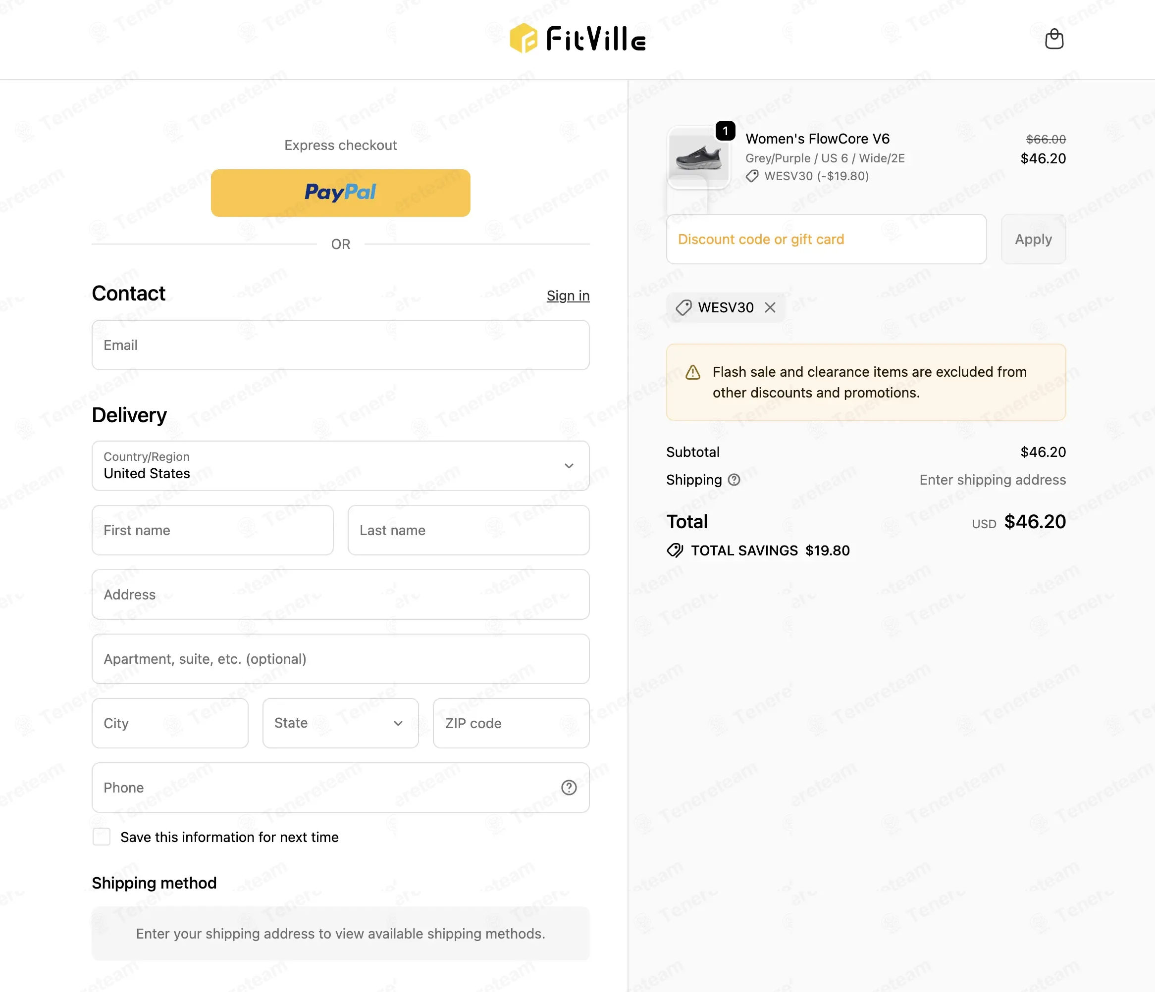The FitVille coupon code: 30% off with WESV30. Tested and valid as 1 month ago.