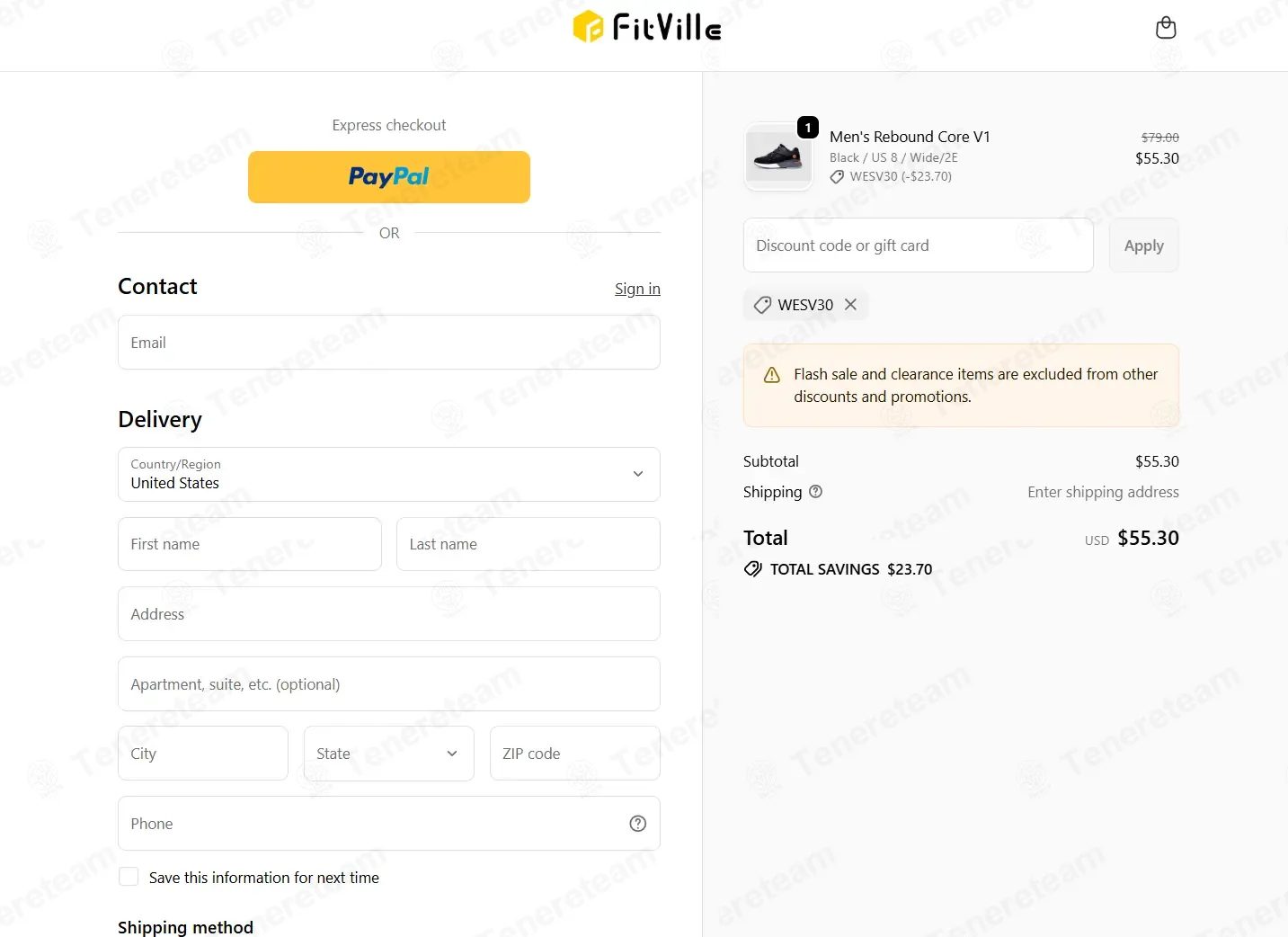 The FitVille coupon code: 30% off with WESV30. Tested and valid as 1 month ago.