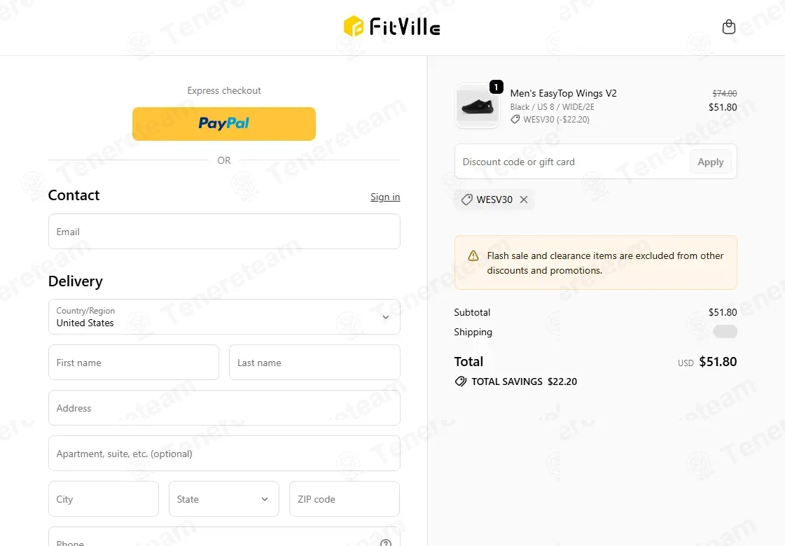 The FitVille coupon code: 30% off with WESV30. Tested and valid as 1 month ago.