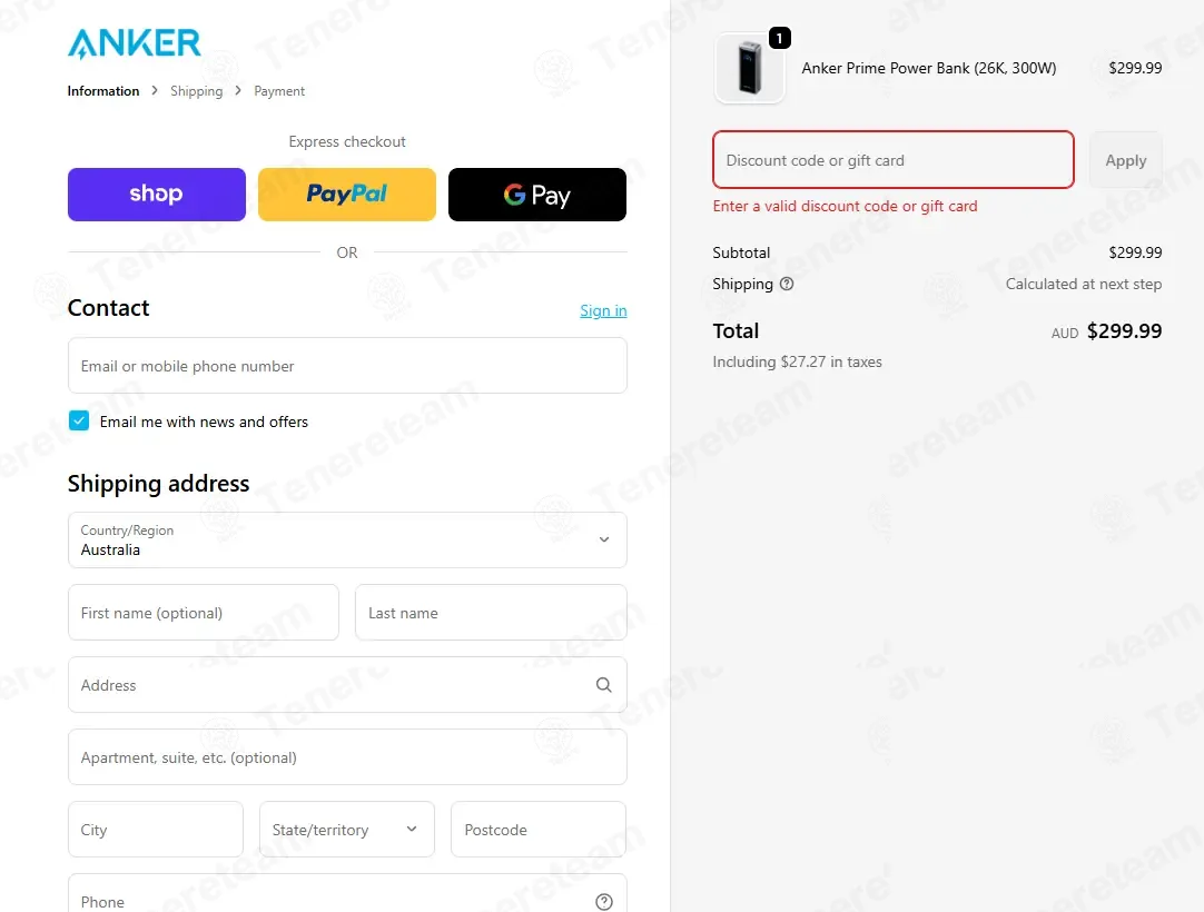 Anker AU coupon code: $30 off with WSTDBTS30OFF. Tested and valid as 3 months ago.