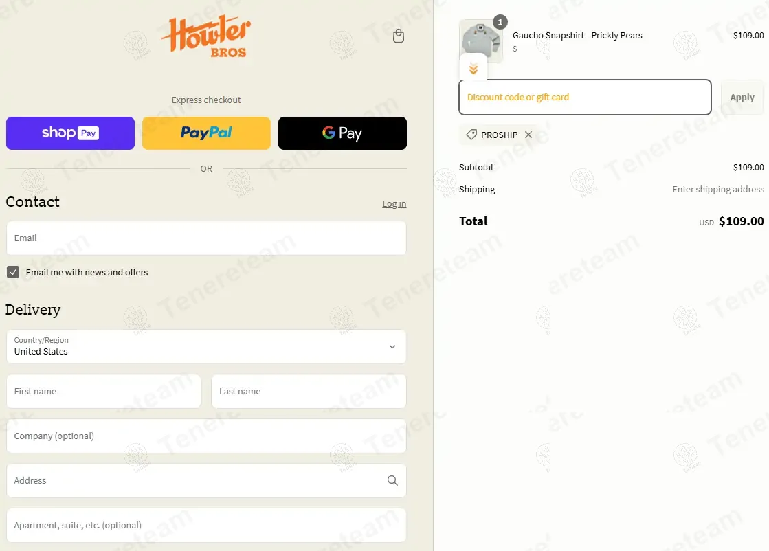 Howler Brothers apply coupon code
