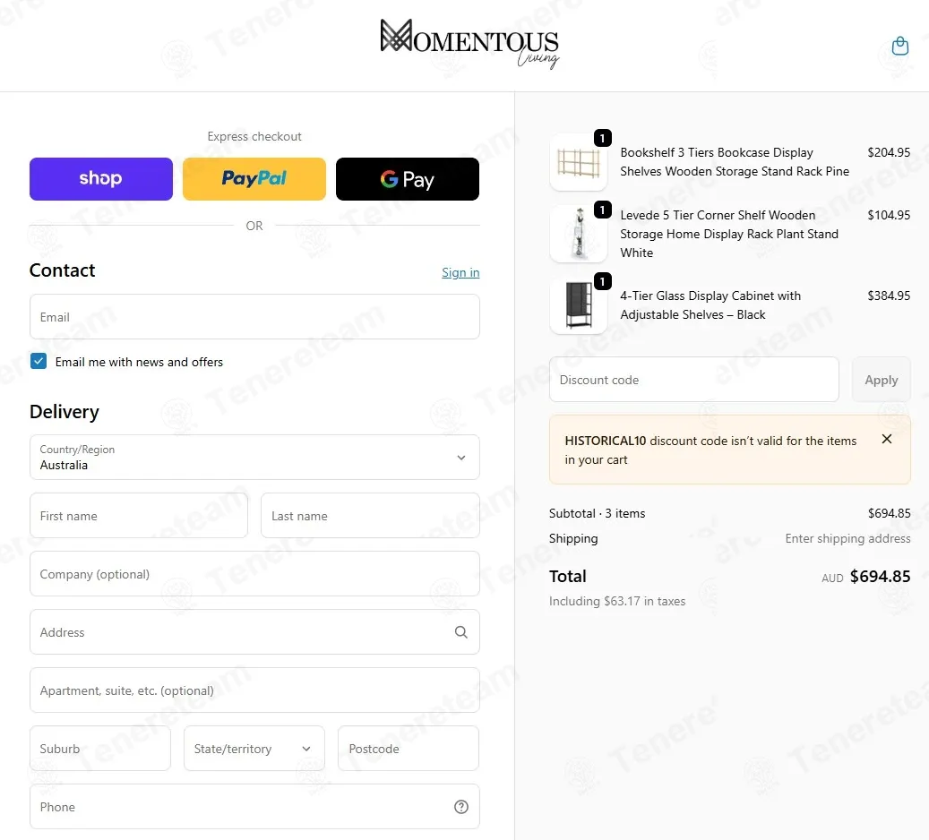 Momentous Living coupon code: 10% off with HISTORICAL10. Tested and valid as 3 months ago.