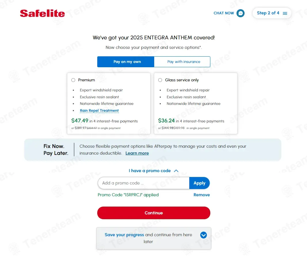 Safelite coupon code: $15 off with 15RPRCJ. Tested and valid as 8 months ago.
