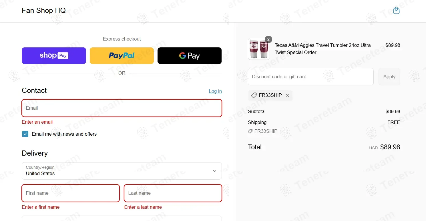 Fan Shop HQ coupon code: Sale off with FR33SHIP. Tested and valid as 1 year ago.