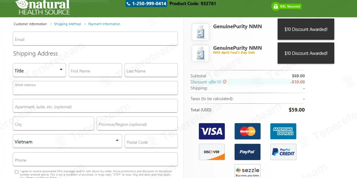 Natural Health Source coupon code: $10 off with OFFER10. Tested and valid as 1 month ago.