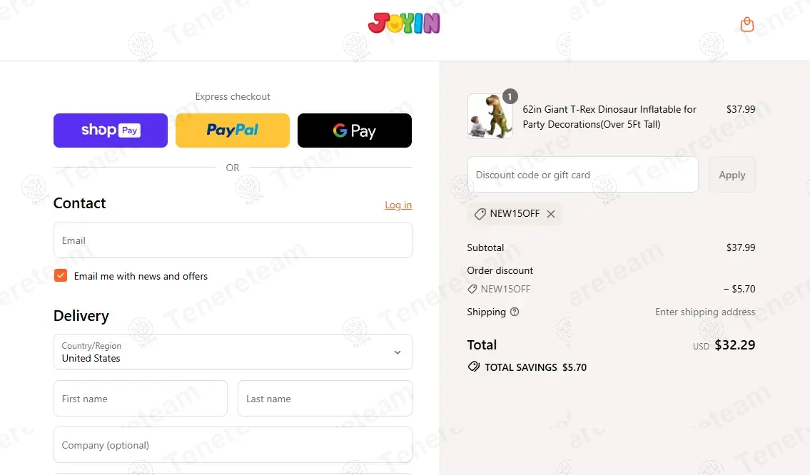 Joyin coupon code: 15% off with NEW15OFF. Tested and valid as 11 months ago.