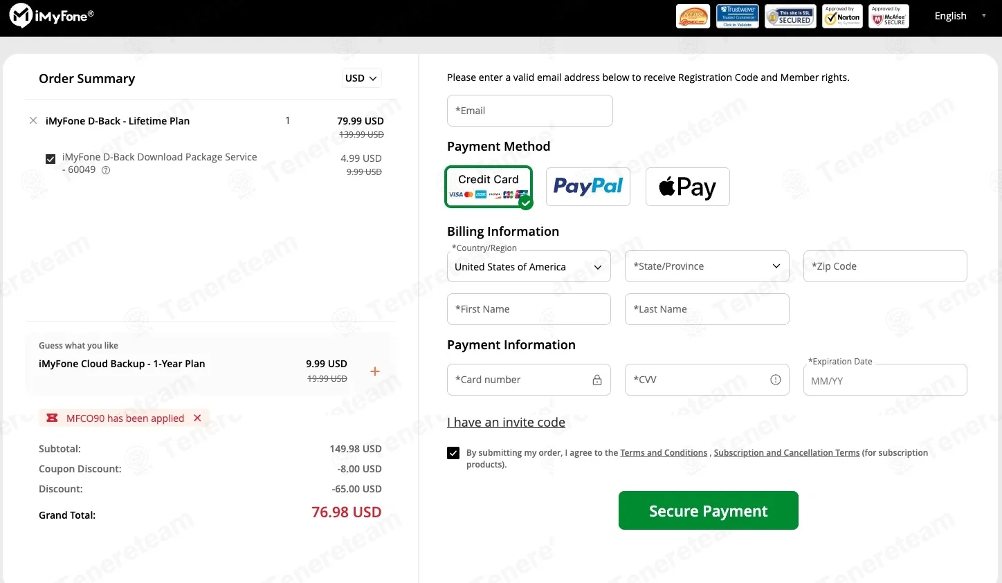 iMyfone coupon code: 10% off with MFCO90. Tested and valid as 3 weeks ago.