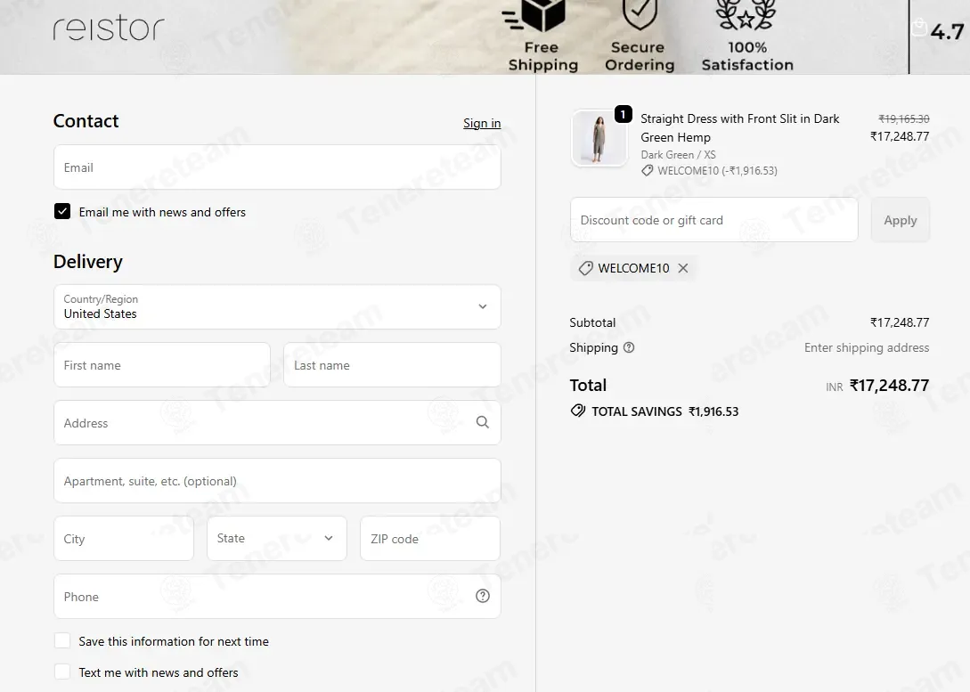 Reistor coupon code: 10% off with Welcome10. Tested and valid as 2 weeks ago.