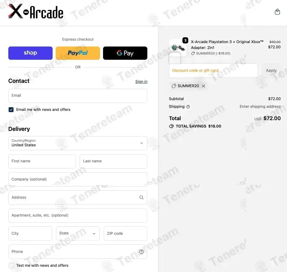 X-Arcade coupon code: 20% off with SUMMER20. Tested and valid as 2 months ago.