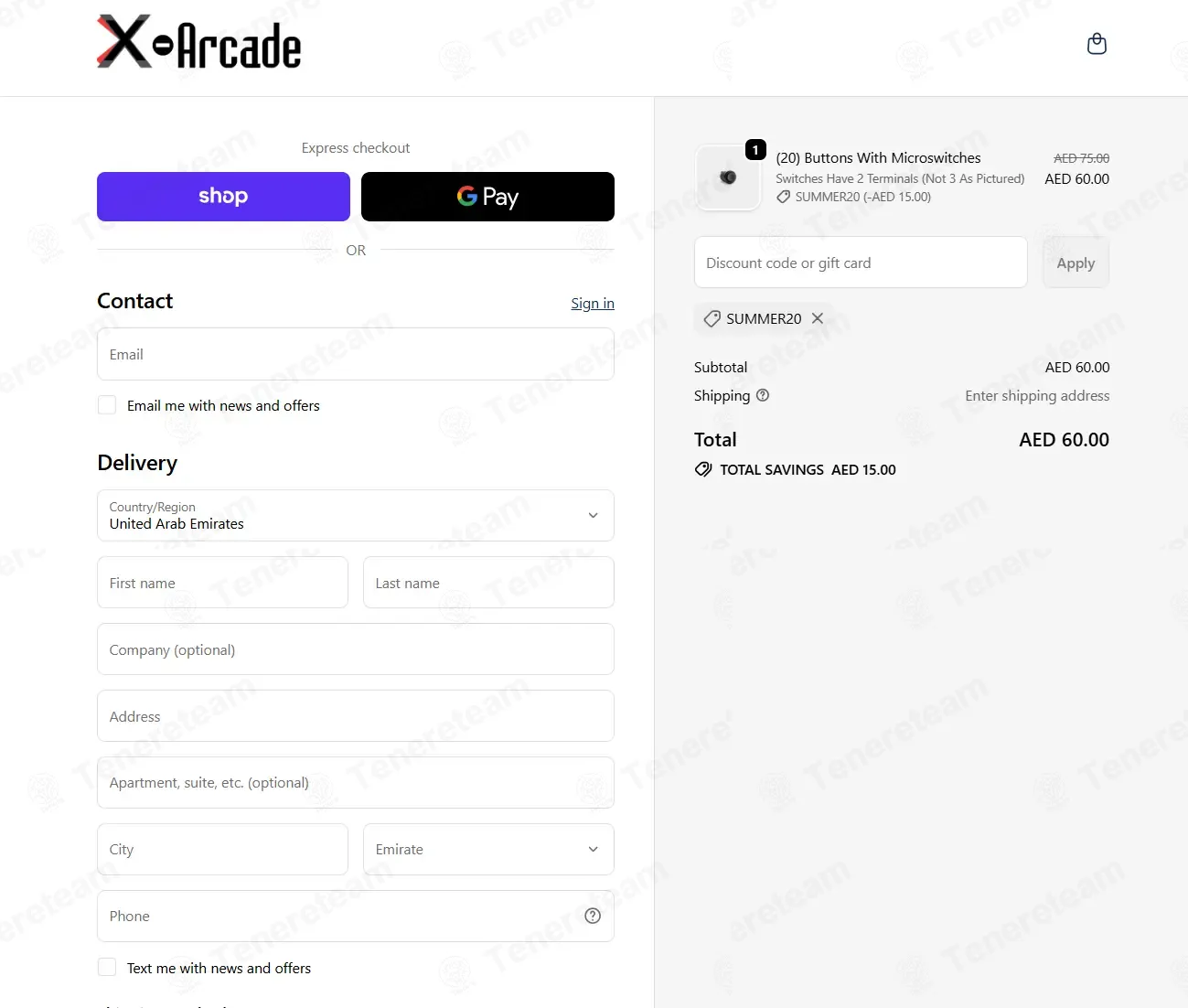 X-Arcade coupon code: 20% off with SUMMER20. Tested and valid as 2 months ago.