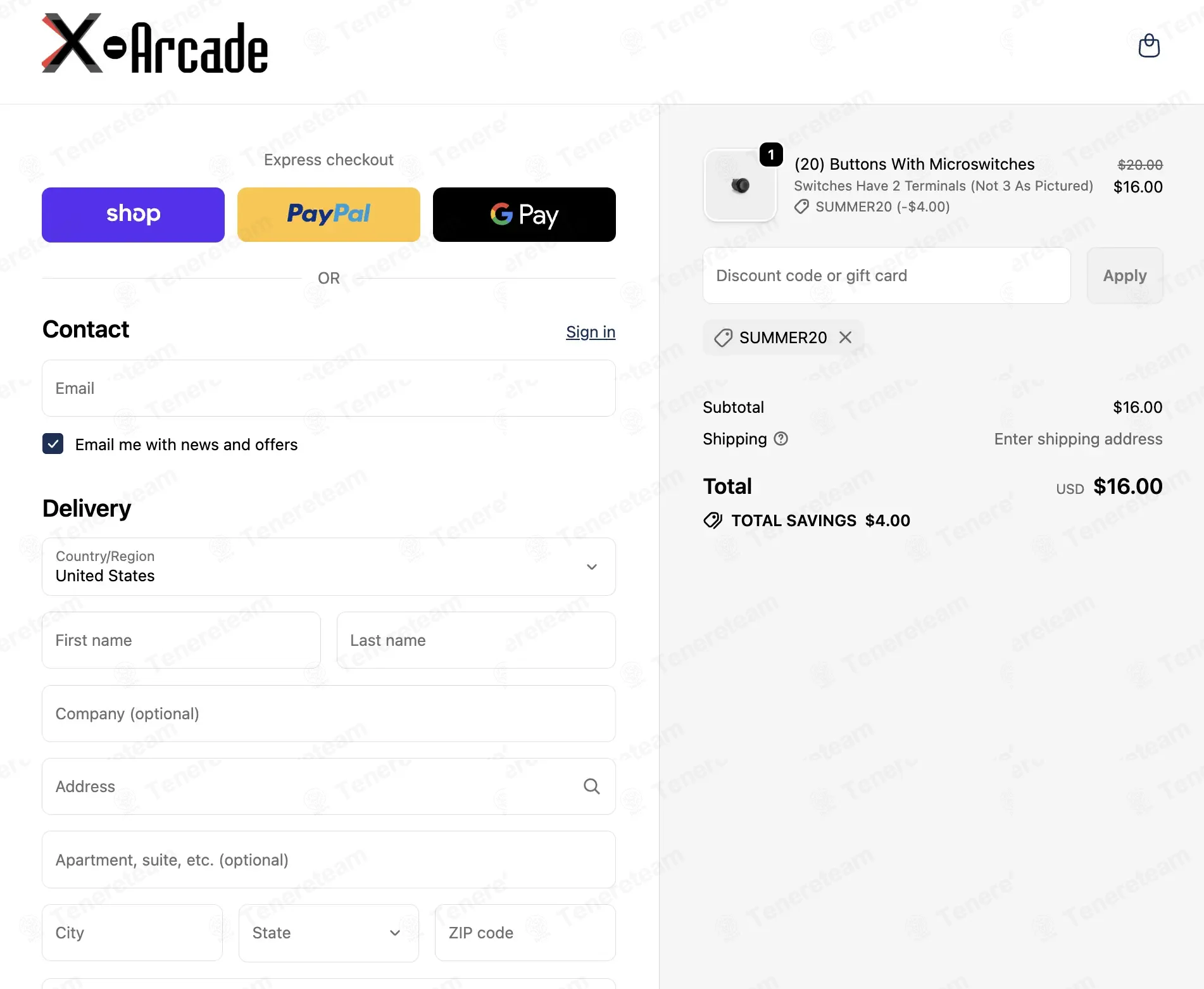 X-Arcade coupon code: 20% off with SUMMER20. Tested and valid as 2 months ago.