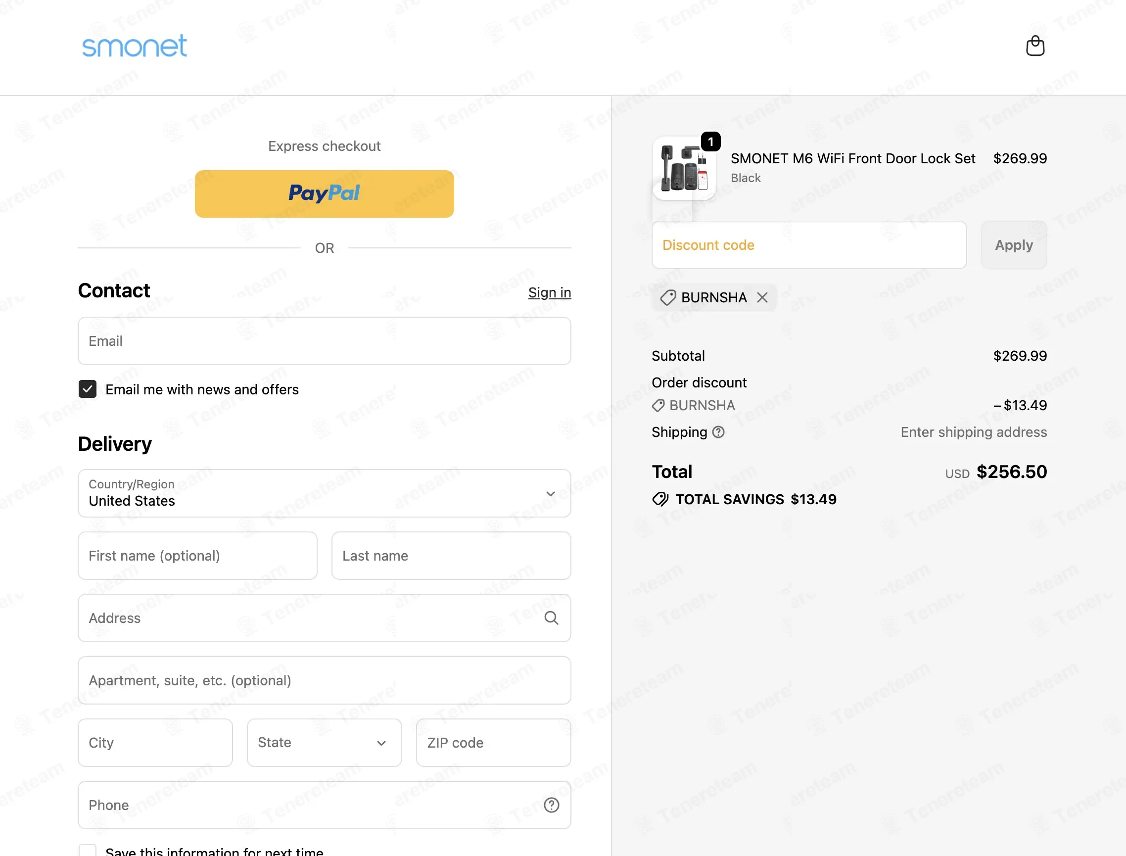 Smonet coupon code: 5% off with BURNSHA. Tested and valid as 1 day ago.