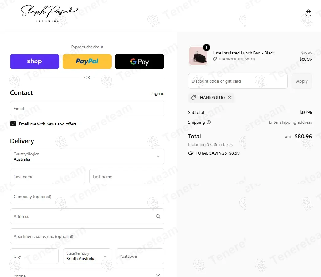 Steph Pase Planners coupon code: 10% off with THANKYOU10. Tested and valid as 9 months ago.