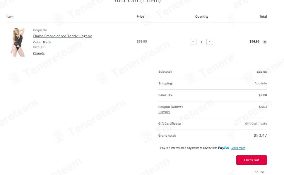 Angelique Lingerie coupon code: 15% off with CURVY. Tested and valid as 2 weeks ago.