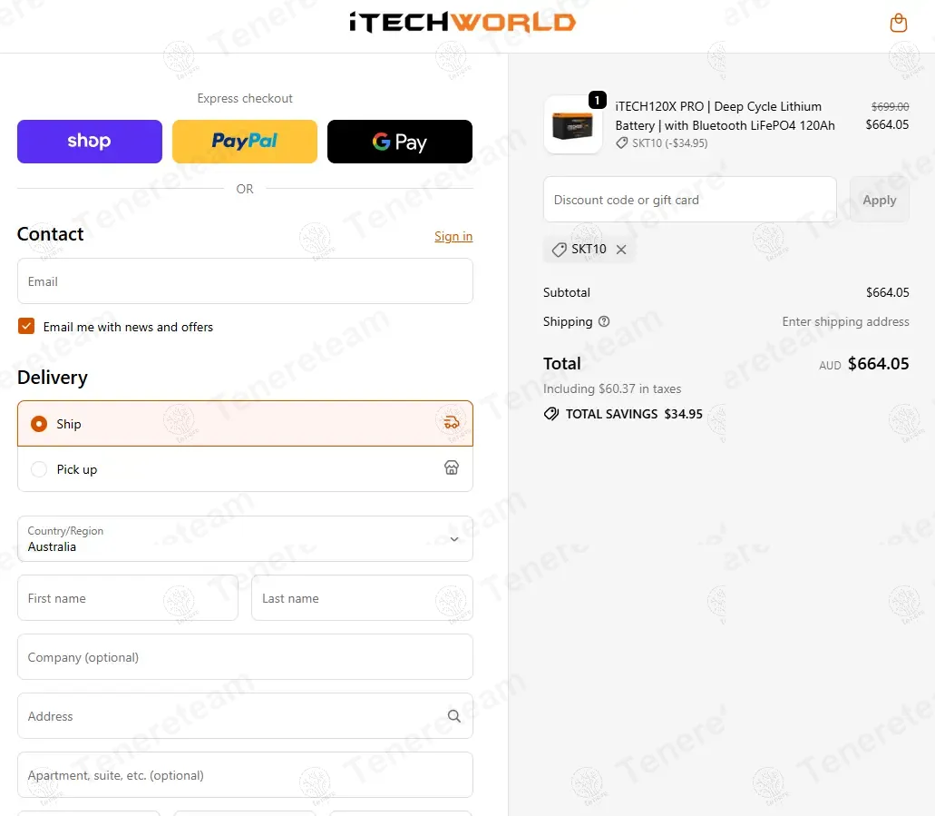 iTechworld coupon code: 5% off with SKT10. Tested and valid as 9 months ago.