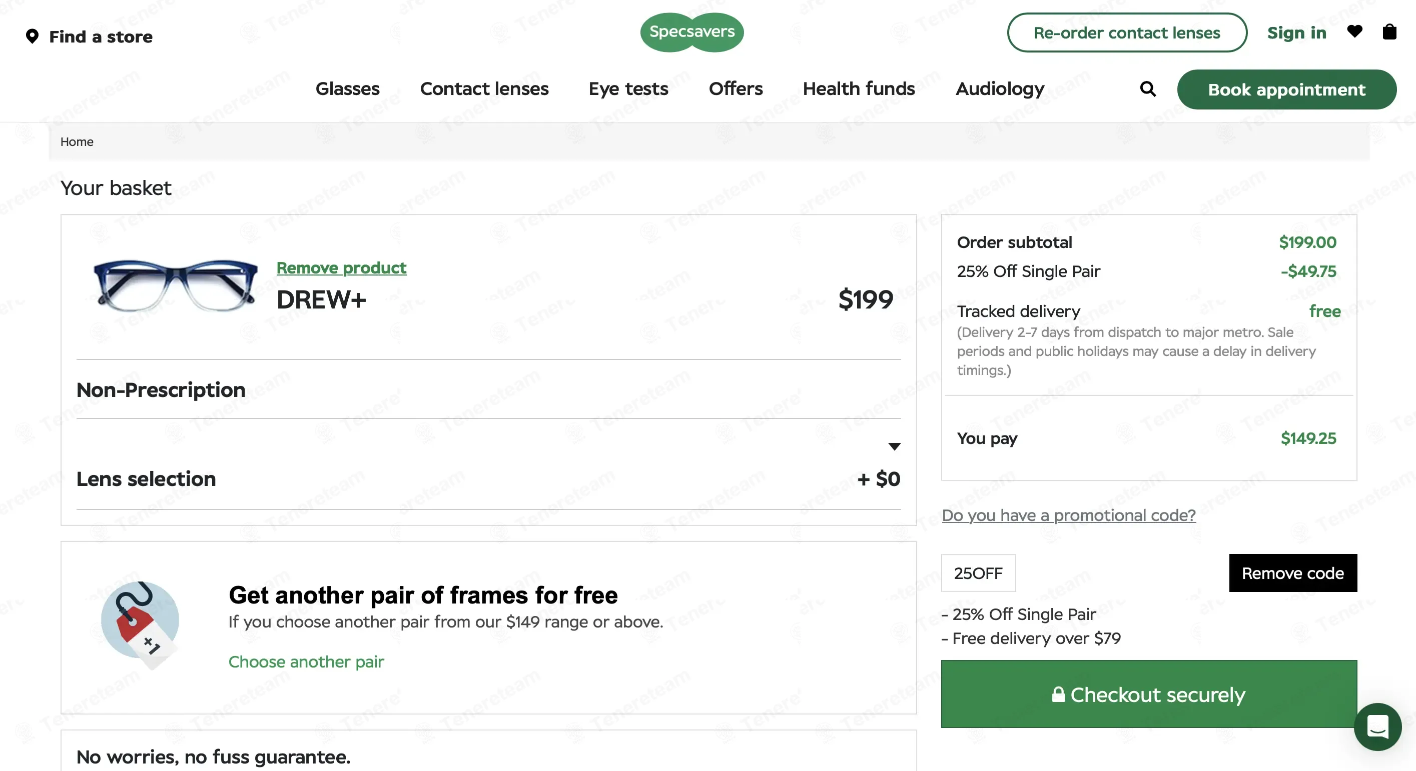 Specsavers AU coupon code: 25% off with 25OFF. Tested and valid as 3 months ago.