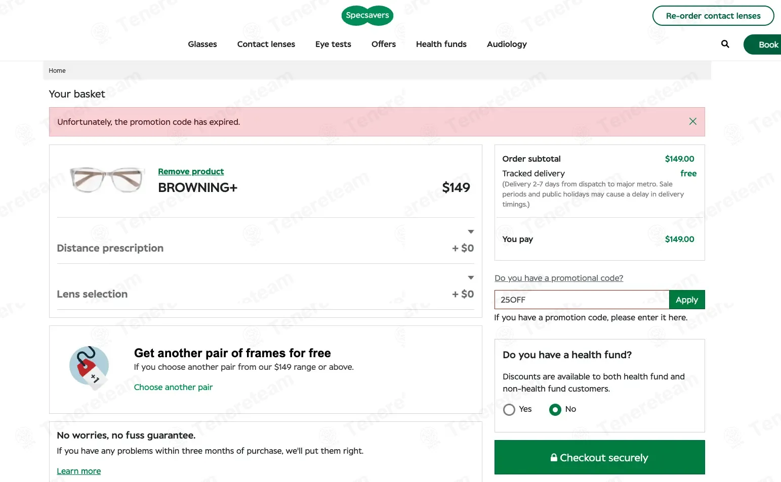 Specsavers AU coupon code: 25% off with 25OFF. Tested and valid as 3 months ago.