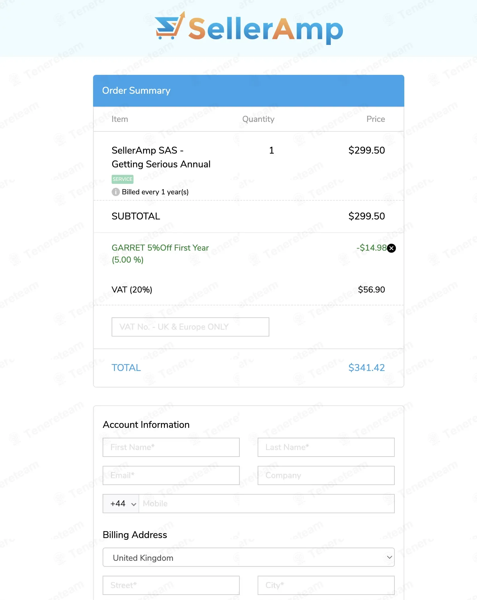 Seller Amp coupon code: 5% off with GARRET_ANNUAL. Tested and valid as 2 months ago.