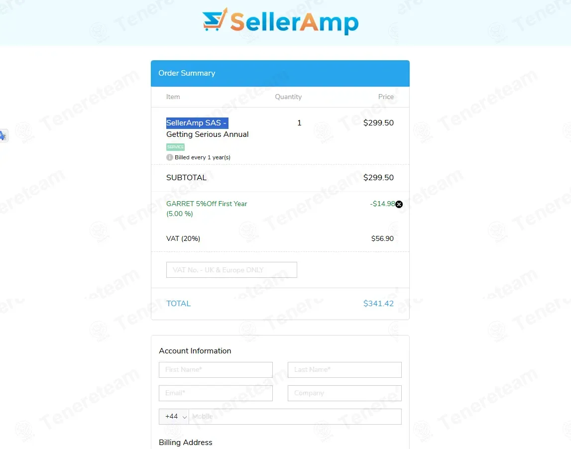Seller Amp coupon code: 5% off with GARRET_ANNUAL. Tested and valid as 2 months ago.