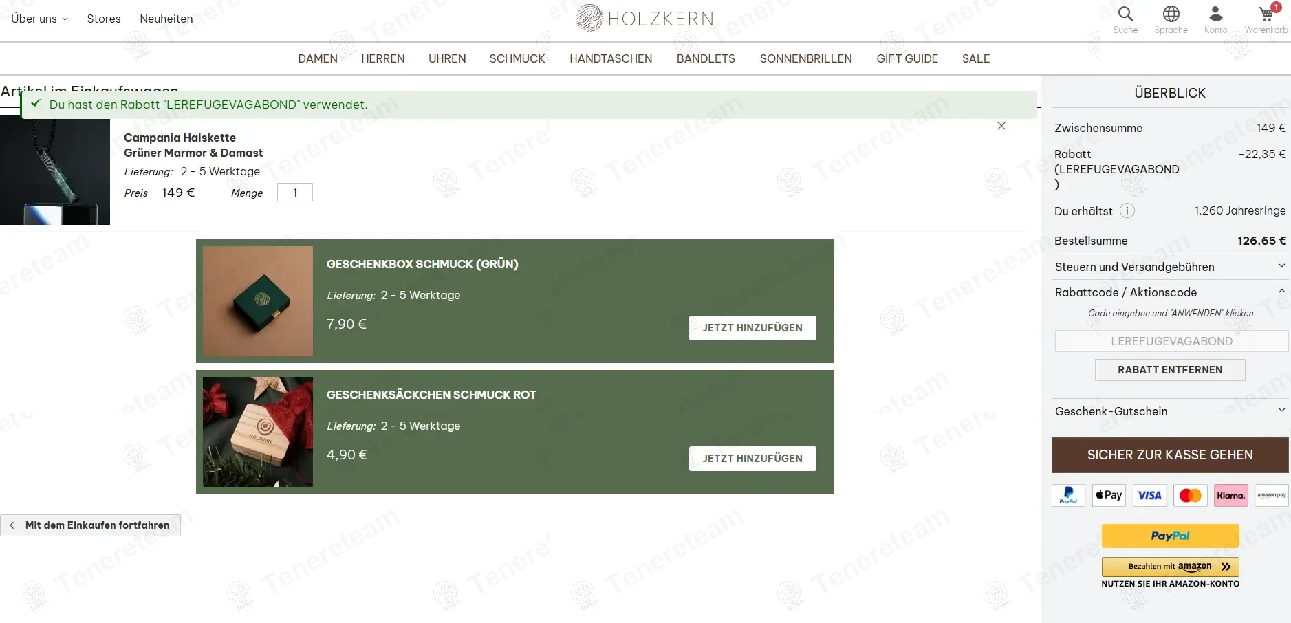 Holzkern coupon code: 15% off with LEREFUGEVAGABOND. Tested and valid as 8 months ago.