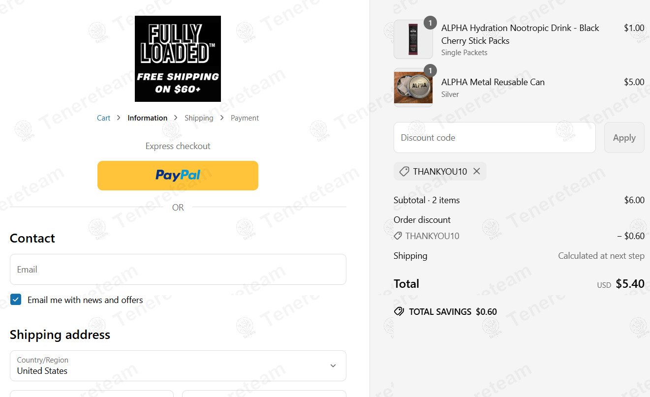 Fully Loaded Dip coupon code: 10% off with THANKYOU10. Tested and valid as 1 year ago.