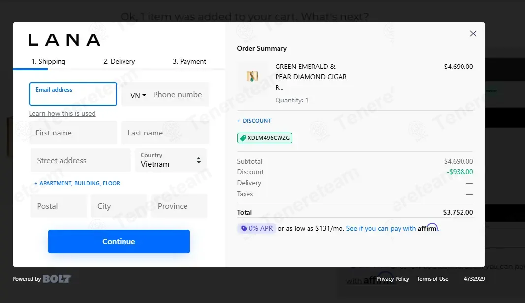 Lana Jewelry coupon code: 20% off with XDLM496CWZG. Tested and valid as 7 months ago.