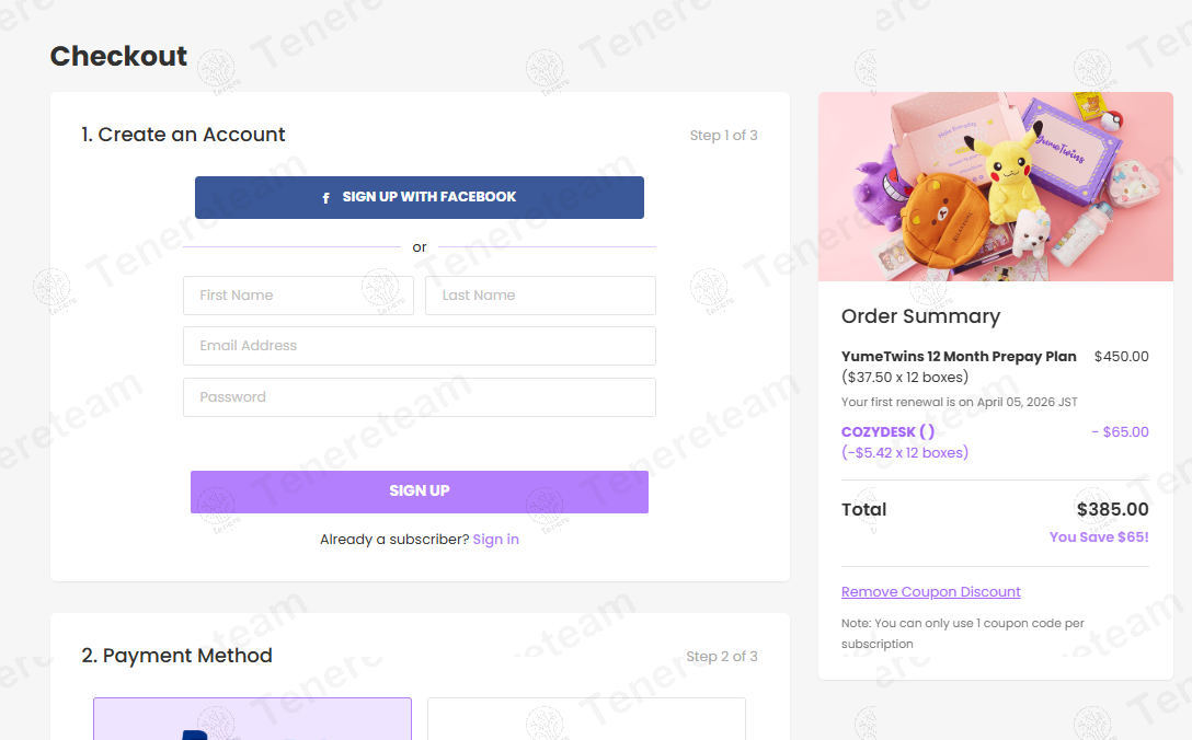 Yumetwins coupon code: 15% off with COZYDESK. Tested and valid as 6 months ago.
