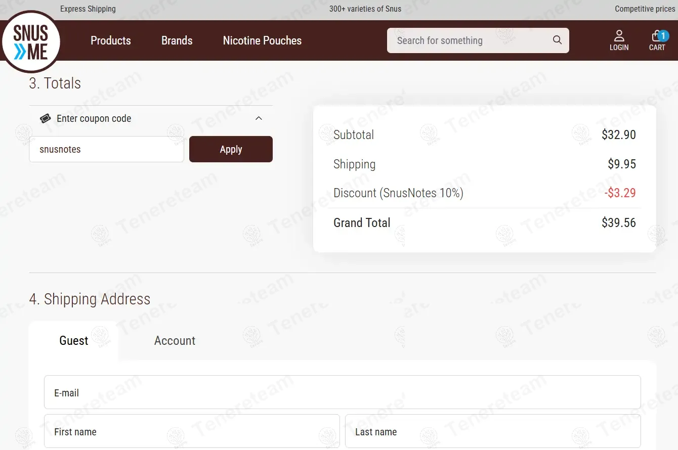 Snusme coupon code: 10% off with snusnotes. Tested and valid as 1 year ago.