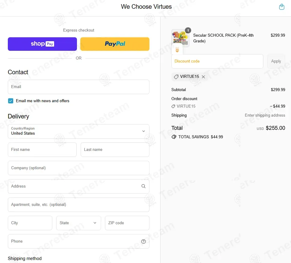 We Choose Virtues coupon code: 15% off with VIRTUE15. Tested and valid as 11 months ago.