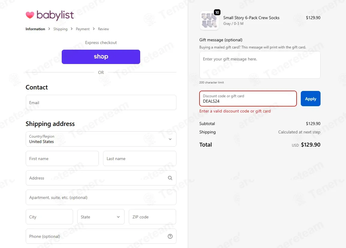 Babylist coupon code: 25% off with DEALS24. Tested and valid as 2 months ago.