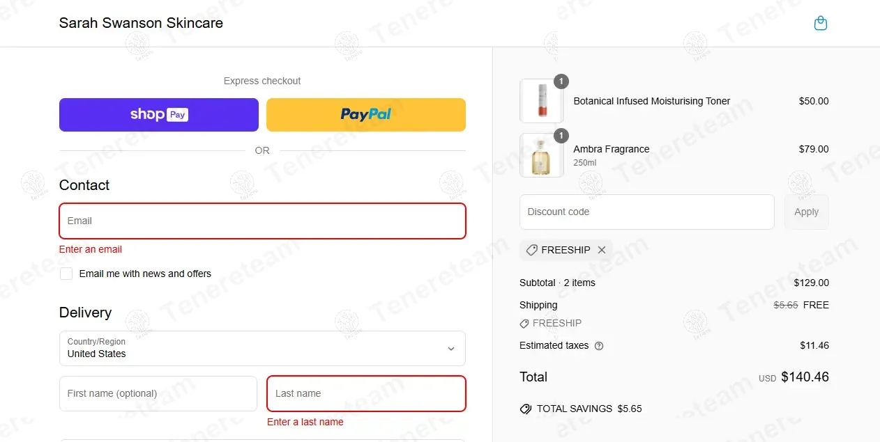 Sarahswansonskincare coupon code: Sale off with FREESHIP. Tested and valid as 1 year ago.