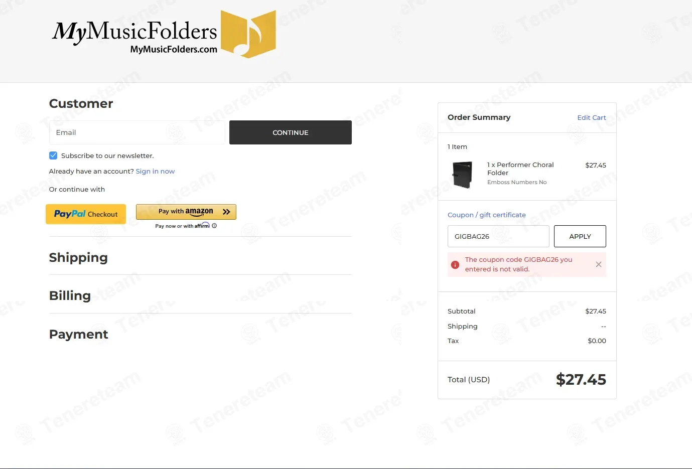 My Music Folders coupon code: Sale off with GIGBAG26. Tested and valid as 1 month ago.