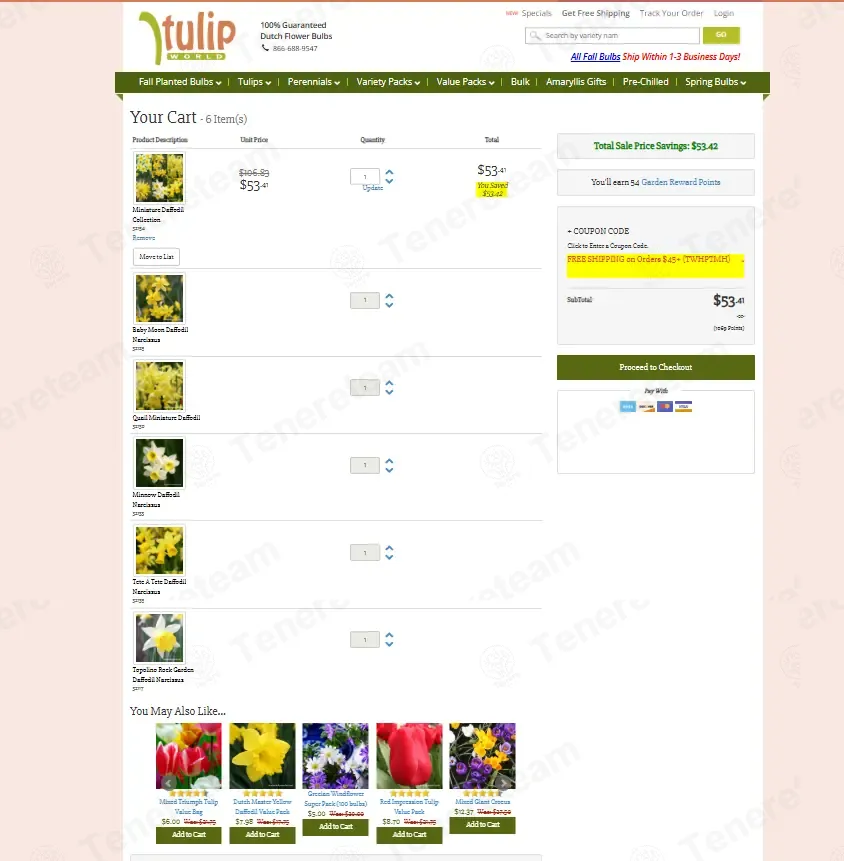 Tulip World coupon code: Sale off with TWHPTMH. Tested and valid as 6 months ago.