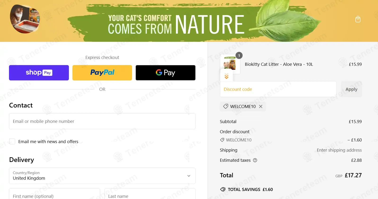 BioKitty coupon code: 10% off with WELCOME10. Tested and valid as 1 year ago.
