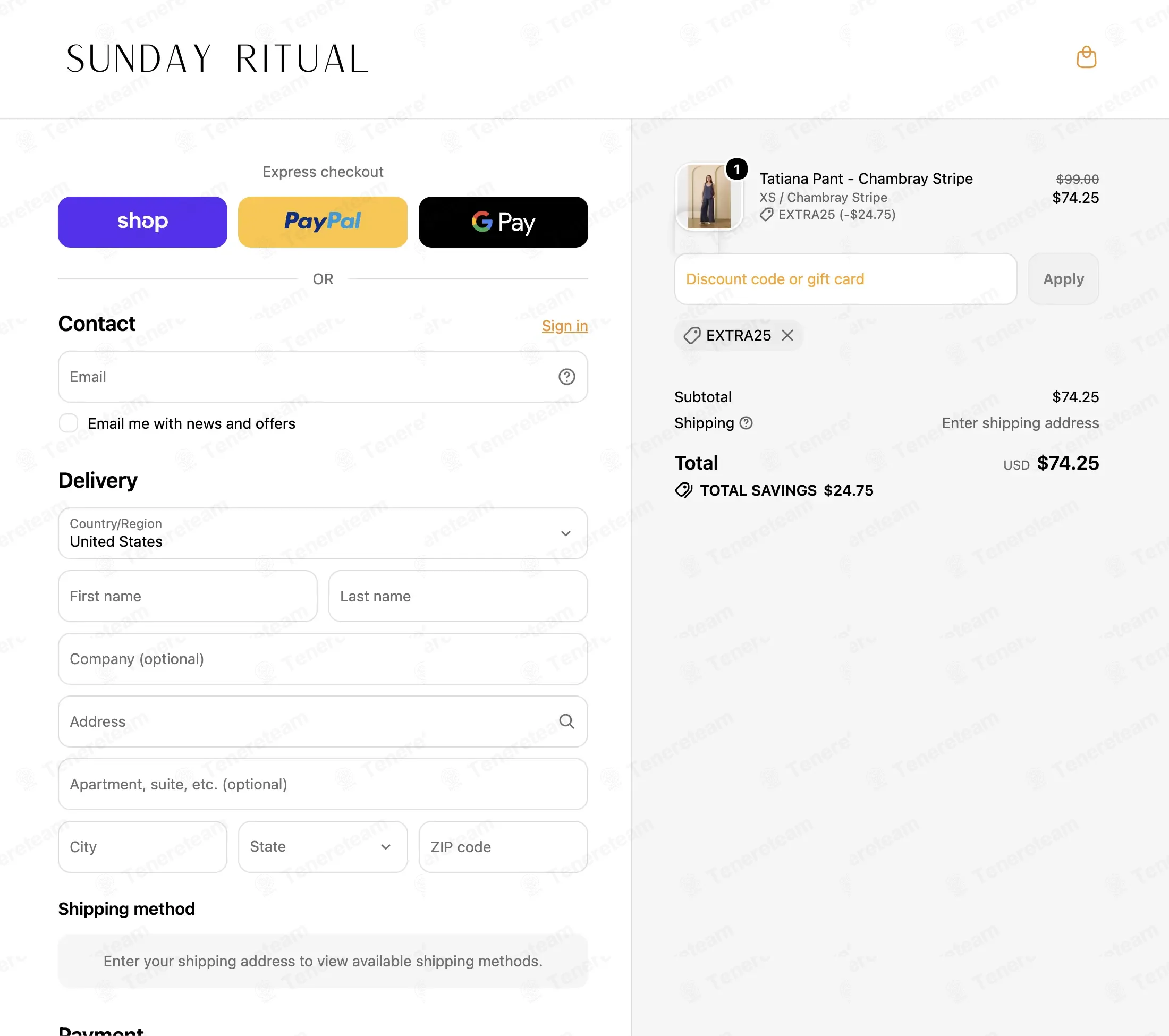 Sunday Ritual coupon code: 25% off with EXTRA25. Tested and valid as 2 days ago.
