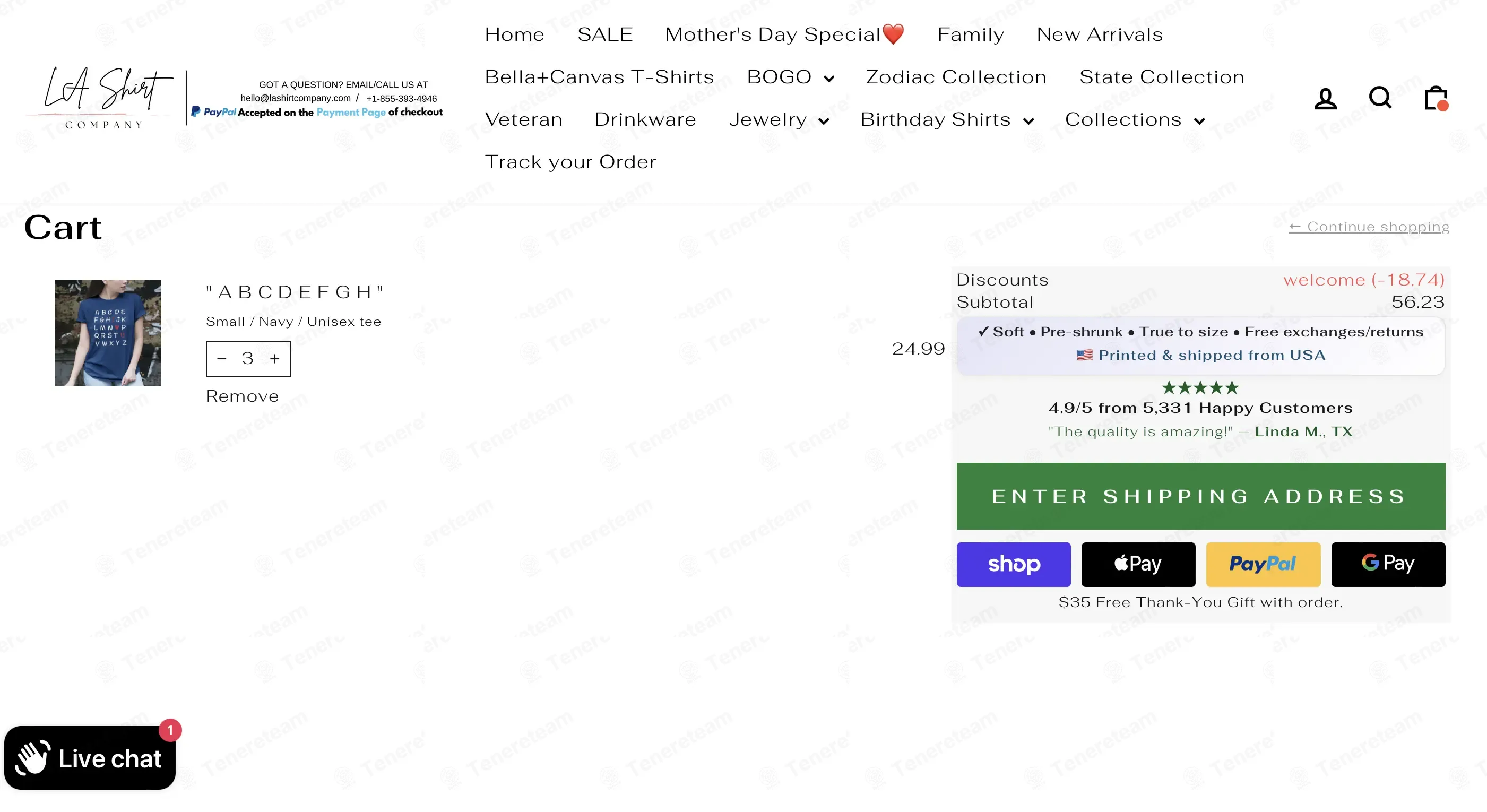 LA Shirt Company coupon code: 25% off with WELCOME. Tested and valid as 4 months ago.