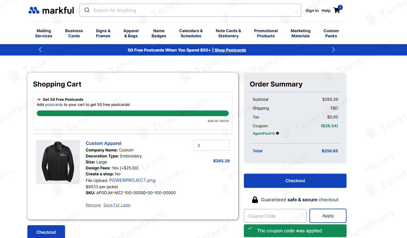 Markful apply coupon code