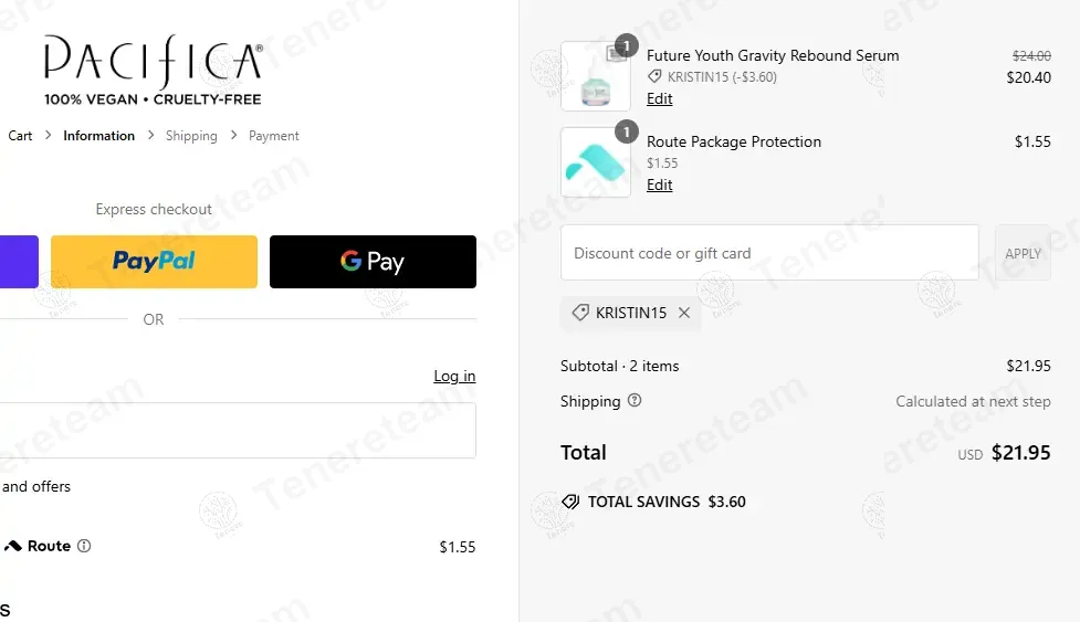 Pacifica Beauty coupon code: 15% off with KRISTIN15. Tested and valid as 1 year ago.