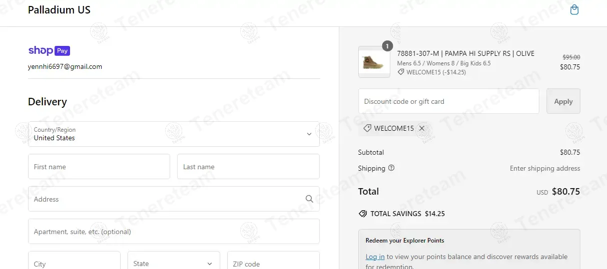 Palladium Boots coupon code: 15% off with WELCOME15. Tested and valid as 1 year ago.