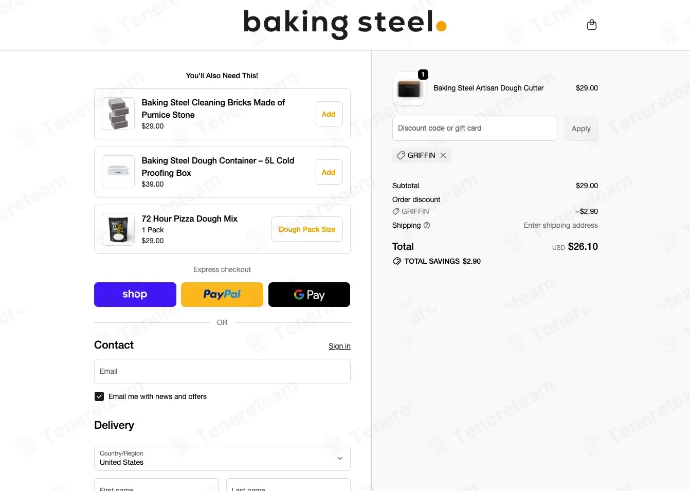 Baking Steel coupon code: 10% off with GRIFFIN. Tested and valid as 2 months ago.