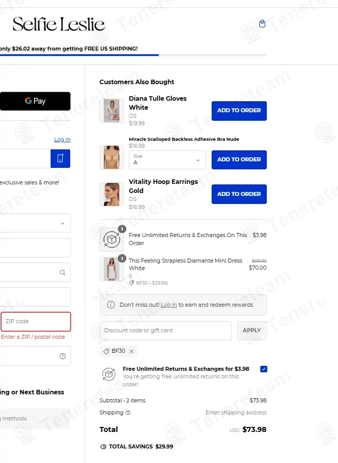 Selfie Leslie coupon code verified as working at checkout