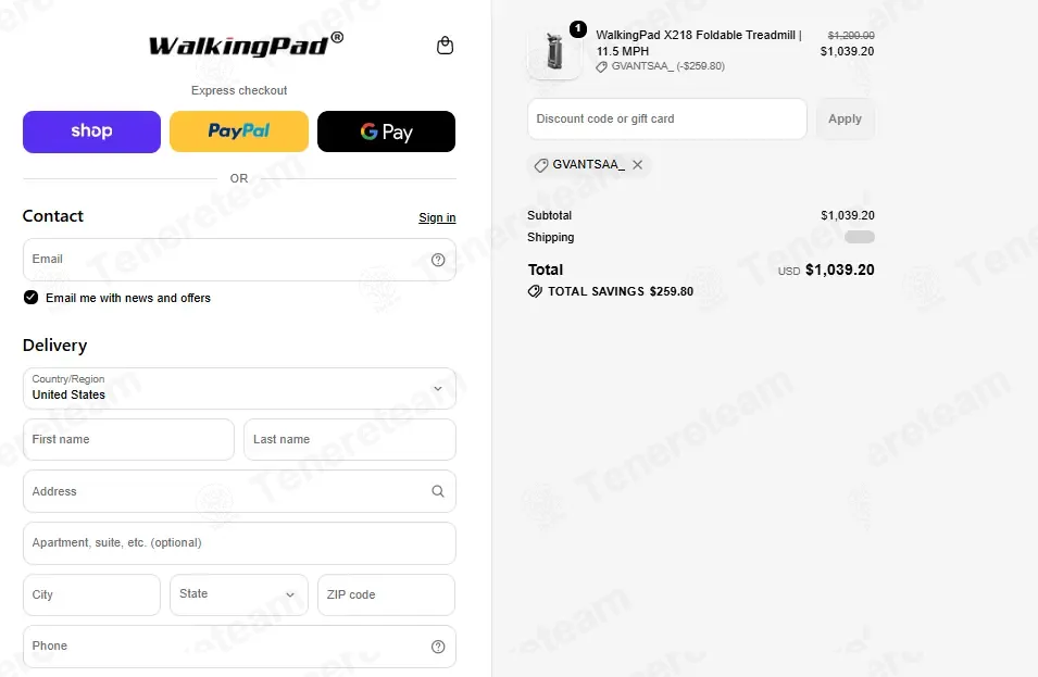 WalkingPad coupon code: 20% off with GVANTSAA_. Tested and valid as 4 weeks ago.