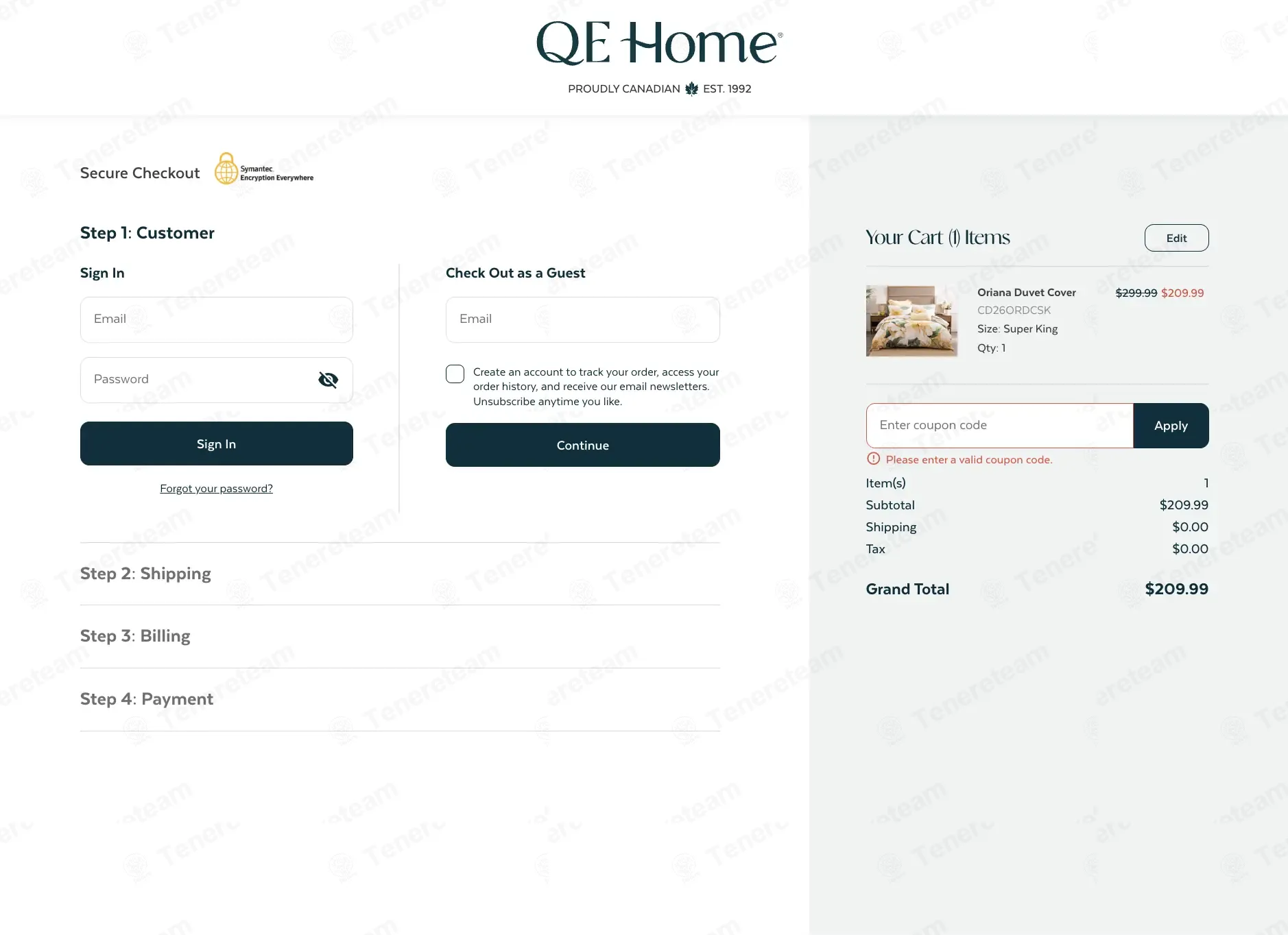 Qe Home coupon code: 10% off with organic10. Tested and valid as 1 month ago.