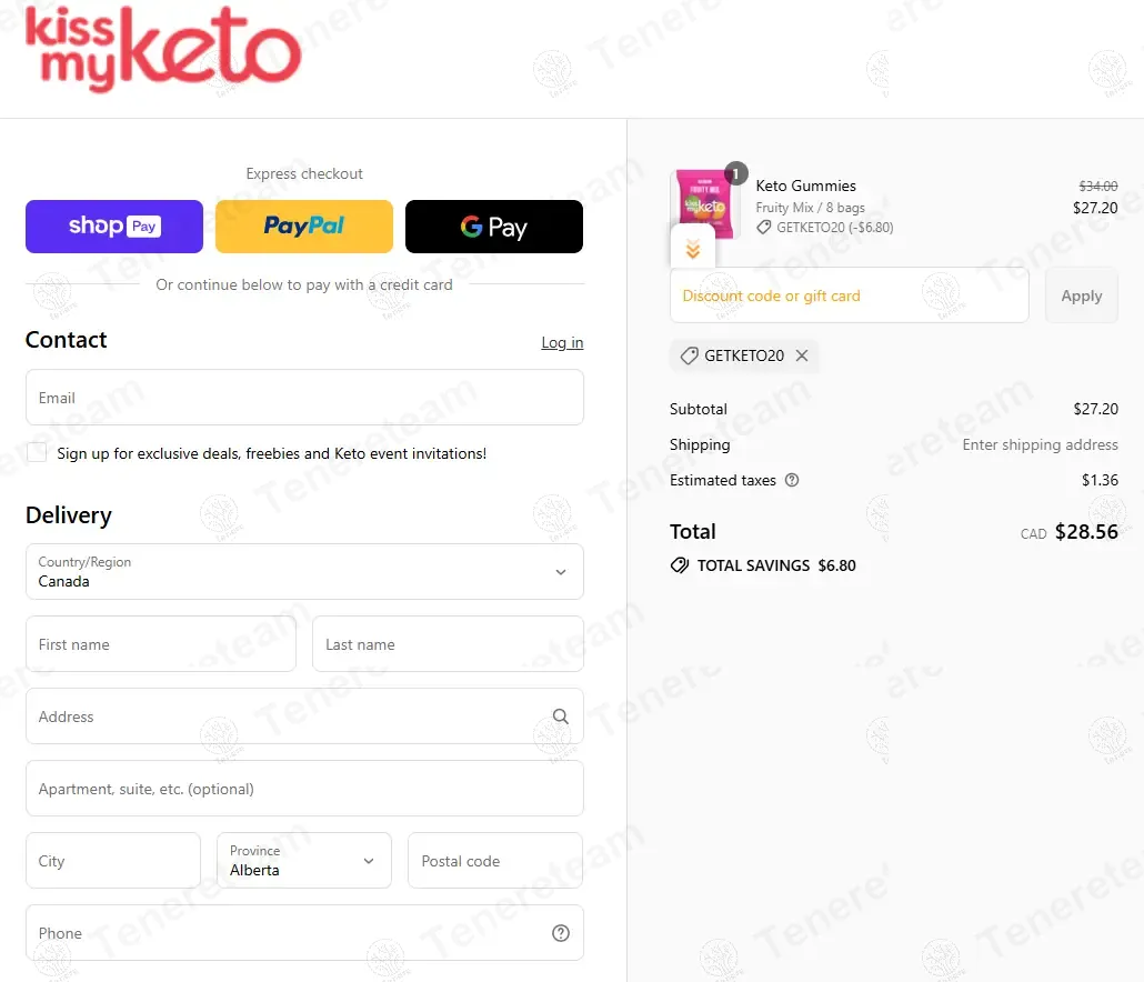 Kiss My Keto coupon code: 20% off with GETKETO20. Tested and valid as 11 months ago.