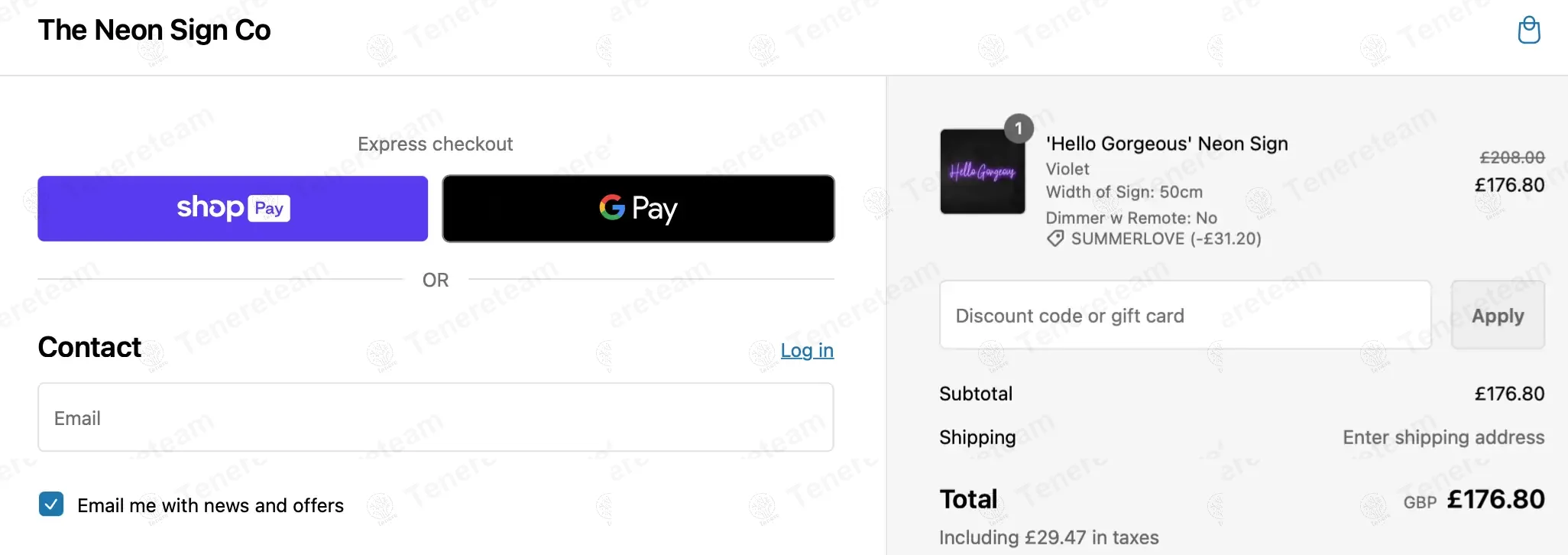 The Neon Sign Co coupon code: 15% off with SUMMERLOVE. Tested and valid as 1 year ago.
