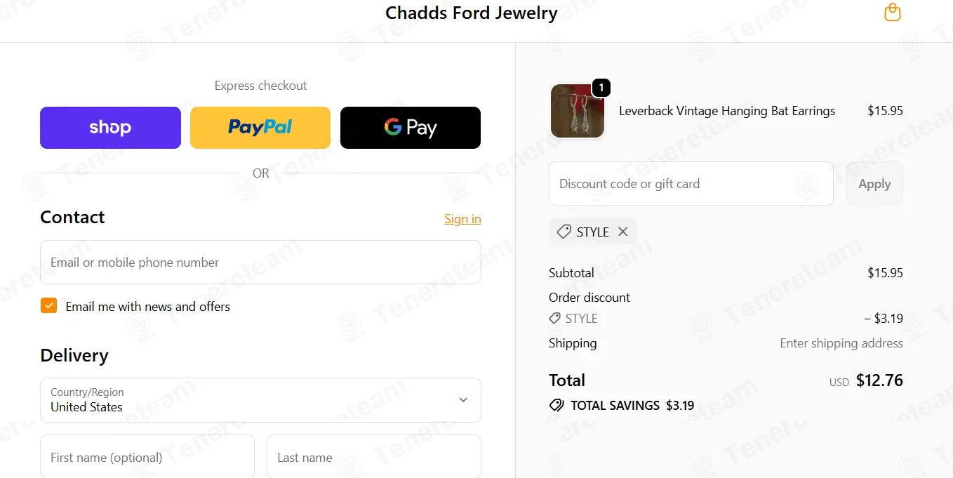 Chadds Ford Jewelry coupon code: 20% off with STYLE. Tested and valid as 9 months ago.