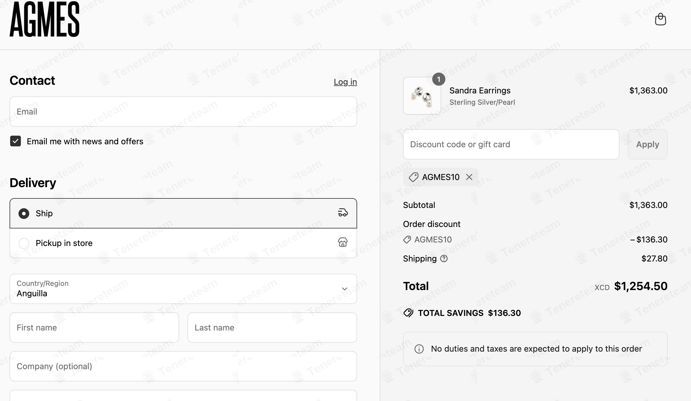 Agmes coupon code: 10% off with AGMES10. Tested and valid as 1 year ago.