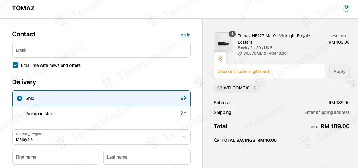 Tomaz MY coupon code: RM10 off with WELCOME10. Tested and valid as 1 year ago.