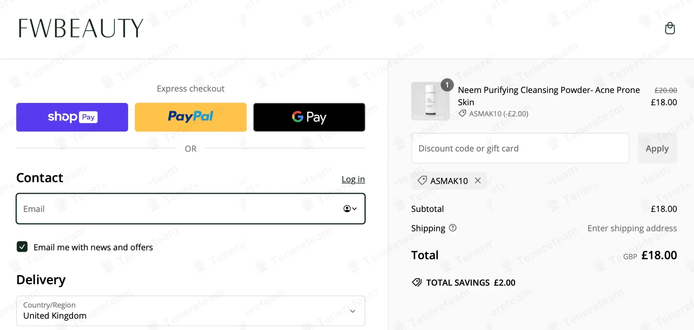 FW Beauty coupon code: 10% off with ASMAK10. Tested and valid as 8 months ago.