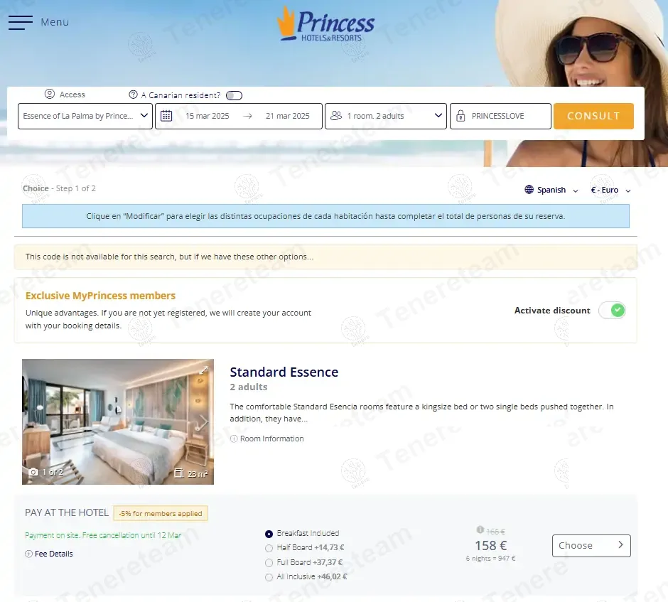 Princess Hotels And Resorts coupon code: 5% off with PRINCESSLOVE. Tested and valid as 1 year ago.